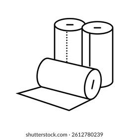 hygiene roll paper towel line icon vector. hygiene roll paper towel sign. isolated contour symbol black illustration