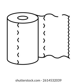 hygiene roll paper towel line icon vector. hygiene roll paper towel sign. isolated contour symbol black illustration