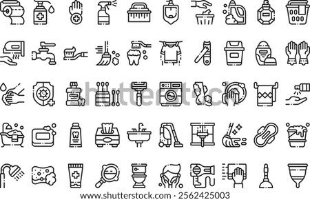 Hygiene routine icons High-Quality Vector Icons Collection with Editable Stroke. Ideal for Professional and Creative Projects.