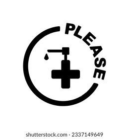 hygiene sign on white background