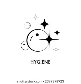 Hygienezeichen auf weißem Hintergrund