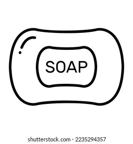 Hygiene soap in trendy style icon