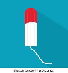 Hygiene Tampon Soaked In Blood Icon- Vector Illustration