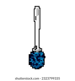 jeu de brosse d'hygiène toilette pixel art rétro image vectorielle. brosse de toilette un peu hygiénique. vieille illustration vintage