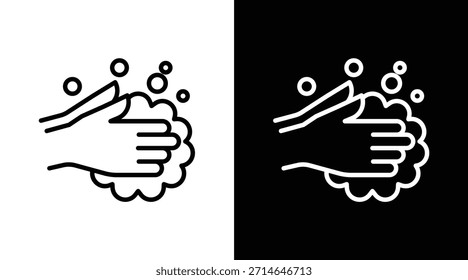 Versión de dos tonos de higiene en fondo blanco y negro