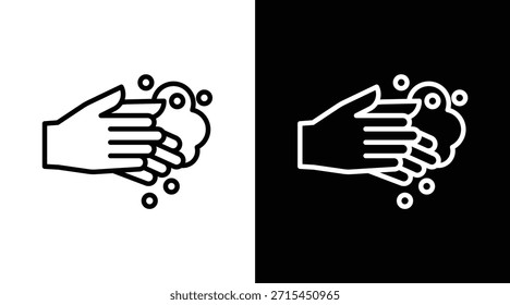 Versión de dos tonos de higiene en fondo blanco y negro