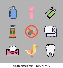 hygiene vector icon set