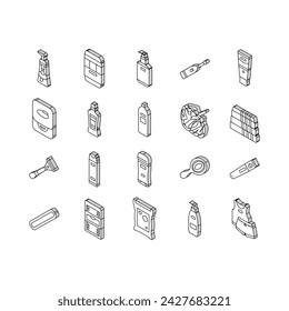 hygiene virus hand soap clean isometric icons set. protection wash, health water, bathroom care, healthy corona, bacteria people hygiene virus hand soap clean color line
