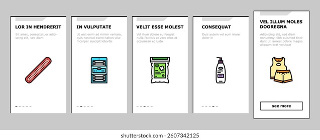 hygiene virus hand soap clean onboarding mobile vector. protection wash, health water, bathroom care, healthy corona, bacteria people hygiene virus hand soap clean Illustrations