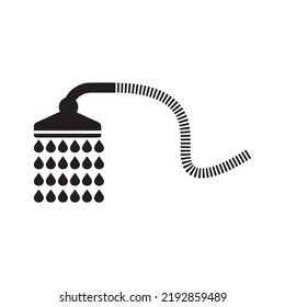 Hygiene water shower icon | Black Vector illustration |