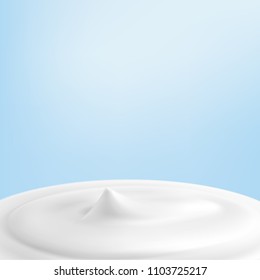 Hygienic cream, cream skin care on Light Blue background/ vector illustration.