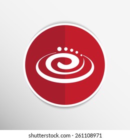 Hygienic cream, top view vector illustration. Cream particles icon