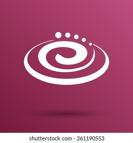Hygienic cream, top view vector illustration. Cream particles icon