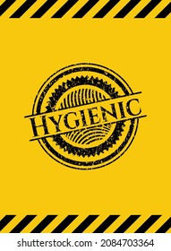 Hygienisches Insider-Warnschild, schwarzes Grunge-Emblem. Vektorgrafik. Detaillierte Angaben. 