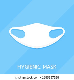 Hygienic mask flat design element,Icon,Vector and Illustration.