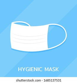 Máscara higiénica elemento de diseño plano,Icono,Vector e Ilustración.