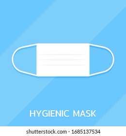 Hygienic mask flat design element,Icon,Vector and Illustration.