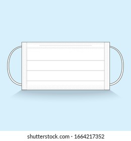 Hygienemaske, Illustration von chirurgischen Masken Vektorillustration