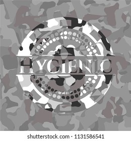 Hygienic on grey camo pattern