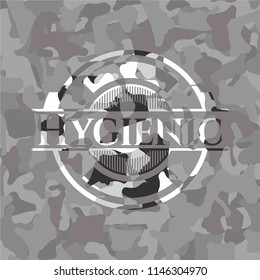 Hygienic on grey camo pattern