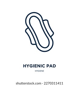 hygienic pad icon from hygiene collection. Thin linear hygienic pad, hygiene, sanitary outline icon isolated on white background. Line vector hygienic pad sign, symbol for web and mobile