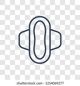 hygienic pad icon. Trendy linear hygienic pad logo concept on transparent background from Hygiene collection