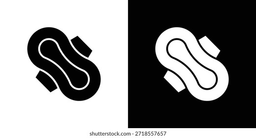 Ilustración vectorial higiénica del icono del cojín - iconos negros del vector del estilo de la alta calidad