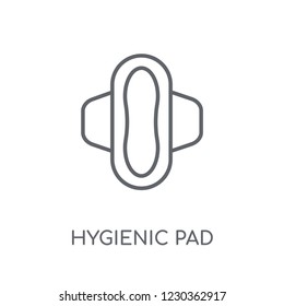 hygienic pad linear icon. Modern outline hygienic pad logo concept on white background from Hygiene collection. Suitable for use on web apps, mobile apps and print media.