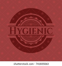 Hygienic red emblem