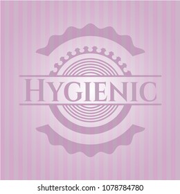  Hygienic retro pink emblem