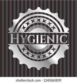 Hygienic silvery emblem or badge