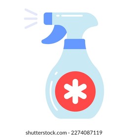Hygienic spray bottle icon, editable vector design, easy to use