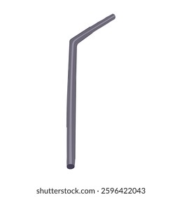 hygienic stainless steel straw cartoon. durable safe, alternative plastic, rust proof hygienic stainless steel straw sign. isolated symbol vector illustration