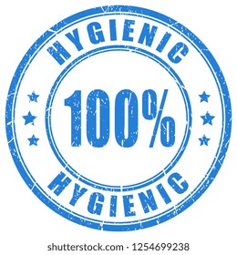 Hygienic vector stamp isolated on white background