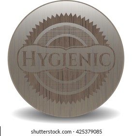 Hygienic vintage wood emblem