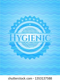 Hygienic water concept emblem.