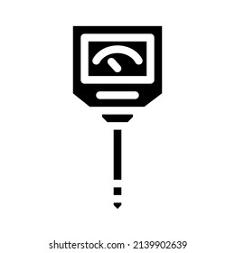 hygrometer device glyph icon vector. hygrometer device sign. isolated contour symbol black illustration