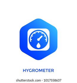 Hygrometer, humidity control vector icon