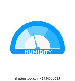 Higrómetro, Medidor de humedad, Herramienta de control del climatizador. Ilustración vectorial.