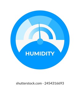 Hygrometer, Humidity meter, Climate control tool. Vector illustration.