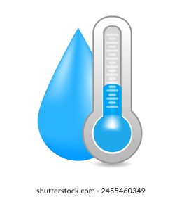 Hygrometer, Humidity meter, Climate control tool. Vector illustration.