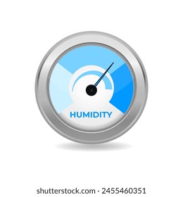 Hygrometer, Humidity meter, Climate control tool. Vector illustration.