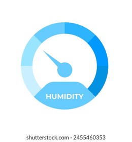 Hygrometer, Humidity meter, Climate control tool. Vector illustration.