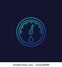 Hygrometer icon, linear style