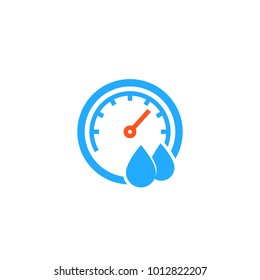 Hygrometer icon on white