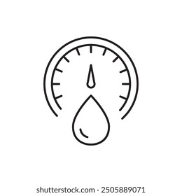 Hygrometersymbol, Vorlage für Grafik- und Webdesign. Vektorgrafik