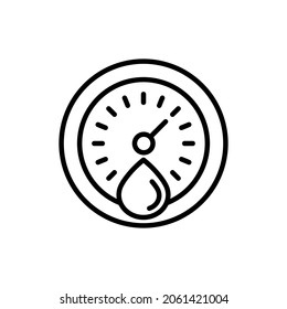 Hygrometer thin line icon. Modern vector illustration.