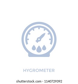 Hygrometer vector icon on white