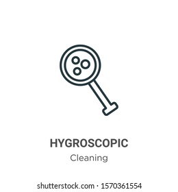 Hygroscopic outline vector icon. Thin line black hygroscopic icon, flat vector simple element illustration from editable cleaning concept isolated on white background