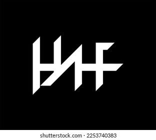 HYHF letter logo design. Modern creative alphabet logo design. HYHF Letter Logo Template vector illustration.